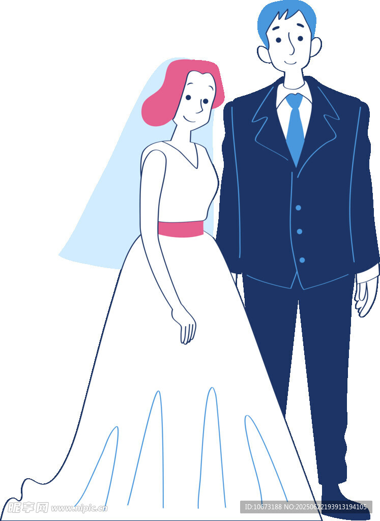 甜蜜新婚夫妇浪漫形象