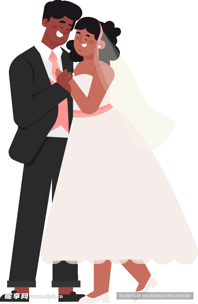 甜蜜新婚夫妇幸福相拥