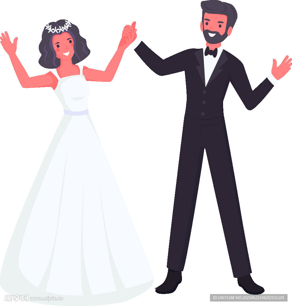 新婚夫妇欢乐起舞