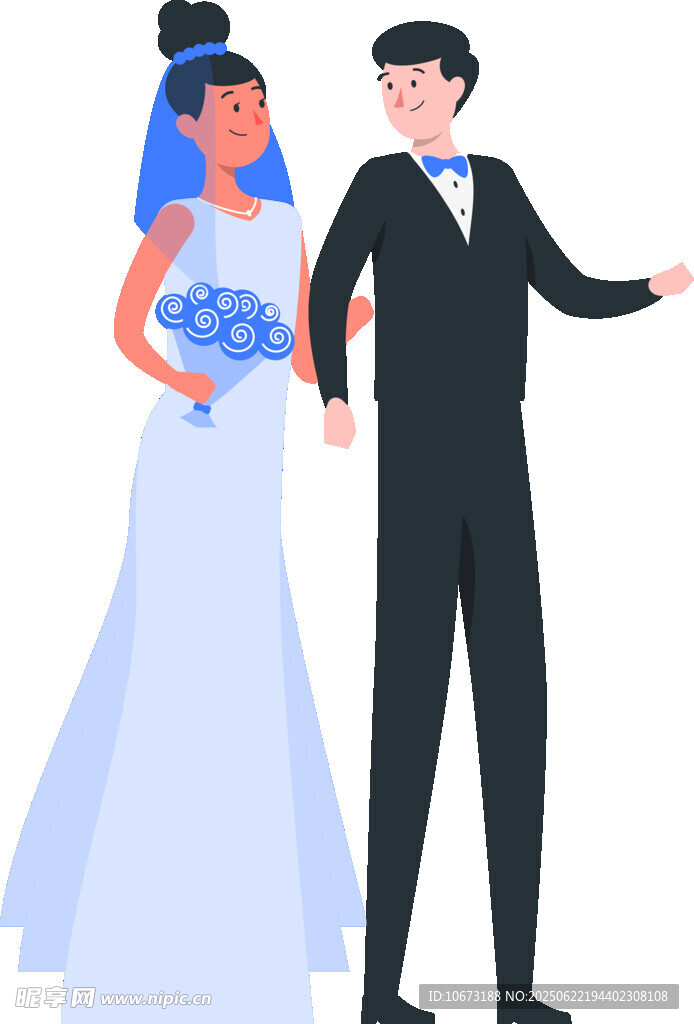 新婚夫妇甜蜜形象展示