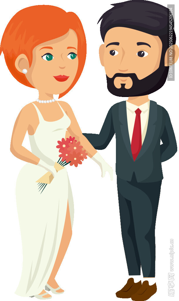 幸福新婚夫妇甜蜜瞬间