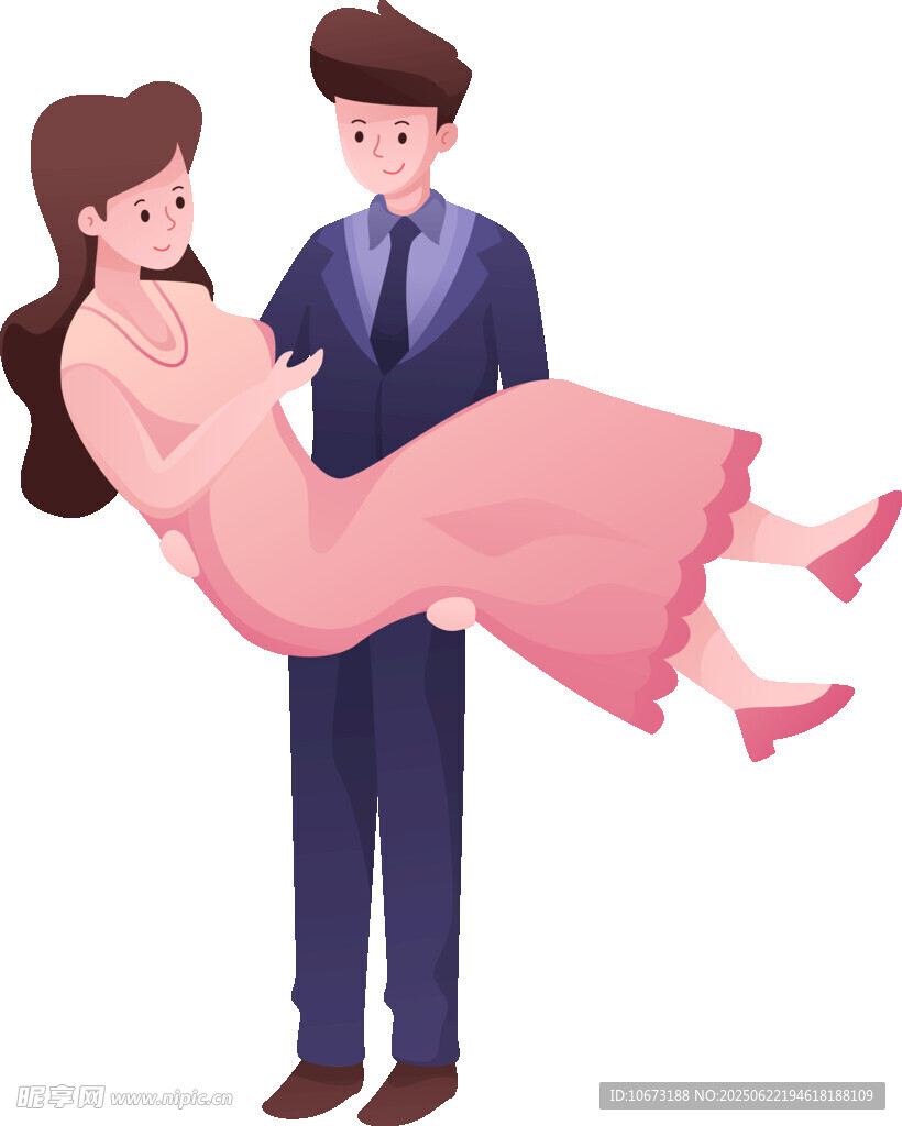 男子公主抱女子甜蜜瞬间
