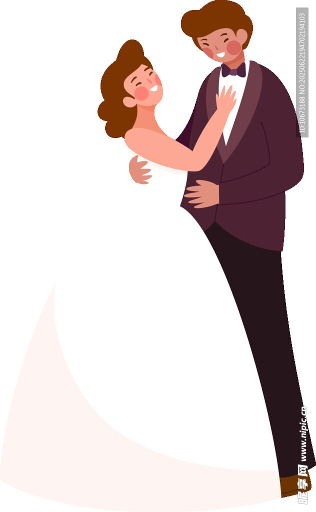 浪漫新婚夫妇甜蜜共舞