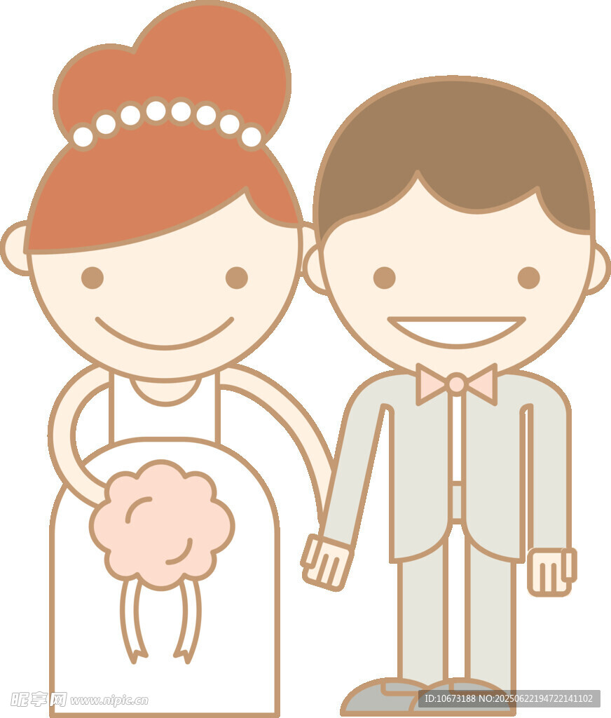 新婚夫妇卡通形象