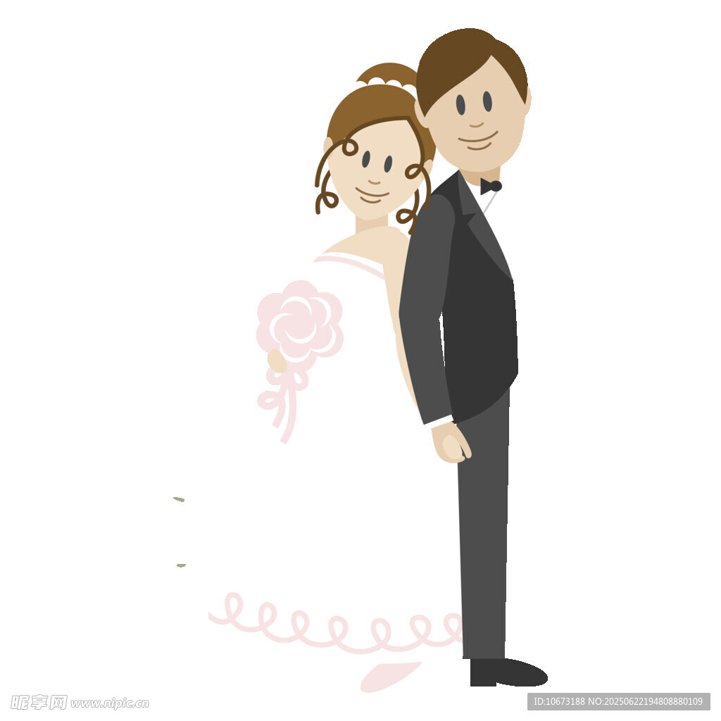 甜蜜新婚夫妇浪漫形象