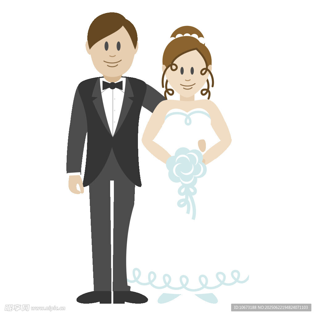 新婚夫妇甜蜜形象展示