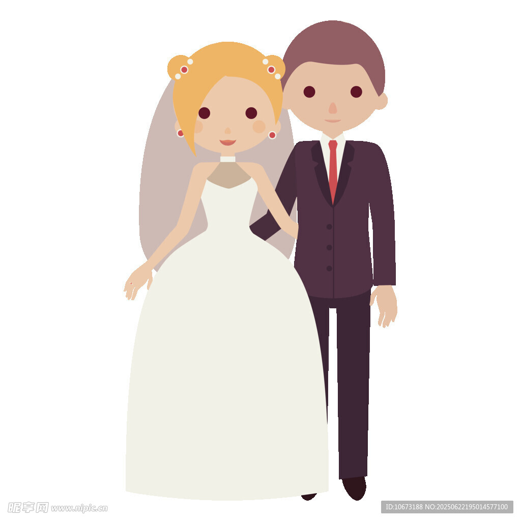 新婚夫妇甜蜜形象