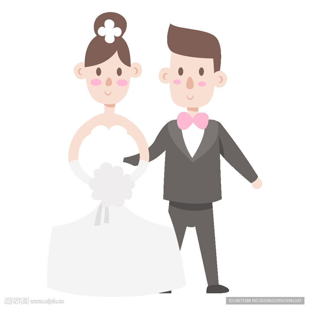 新婚夫妇甜蜜形象