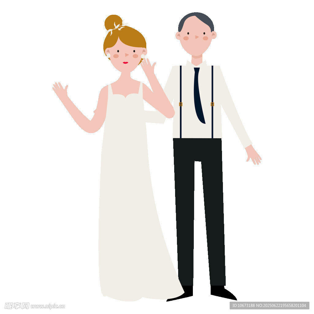 新婚夫妇甜蜜形象展示