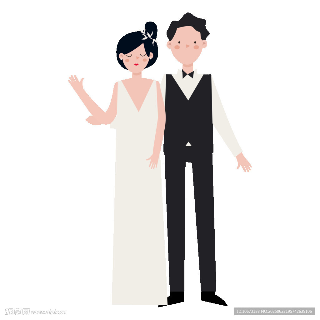 新婚夫妇甜蜜形象展示