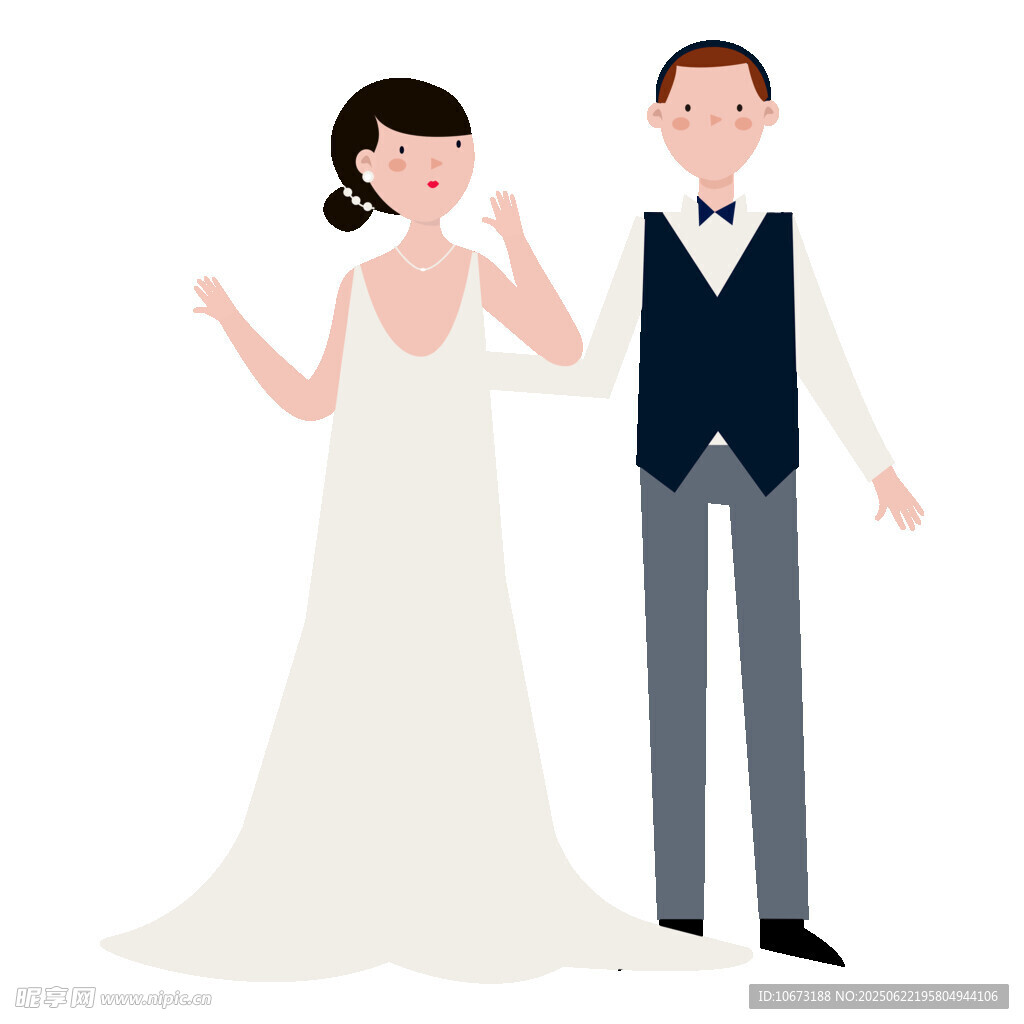 新婚夫妇甜蜜形象展示