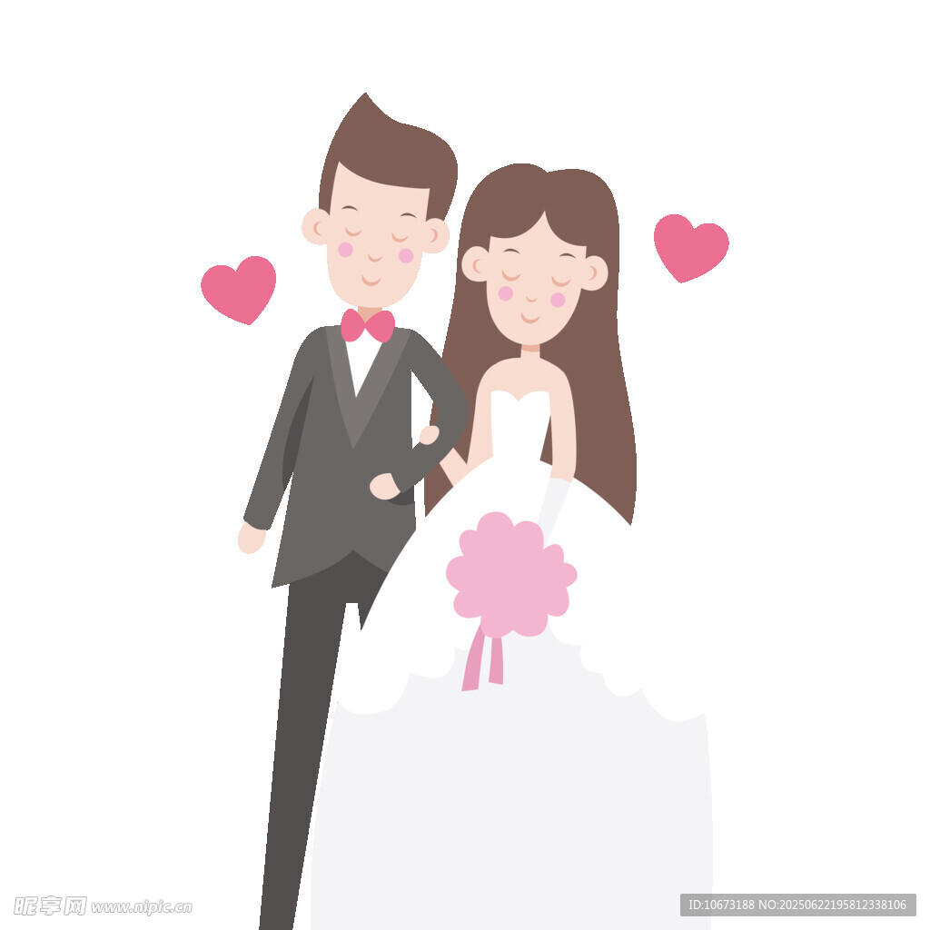 甜蜜新婚夫妇浪漫形象
