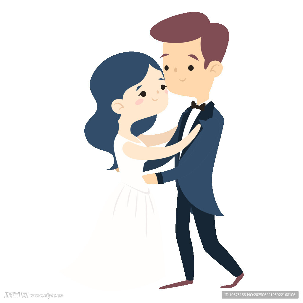 浪漫新婚夫妇甜蜜共舞