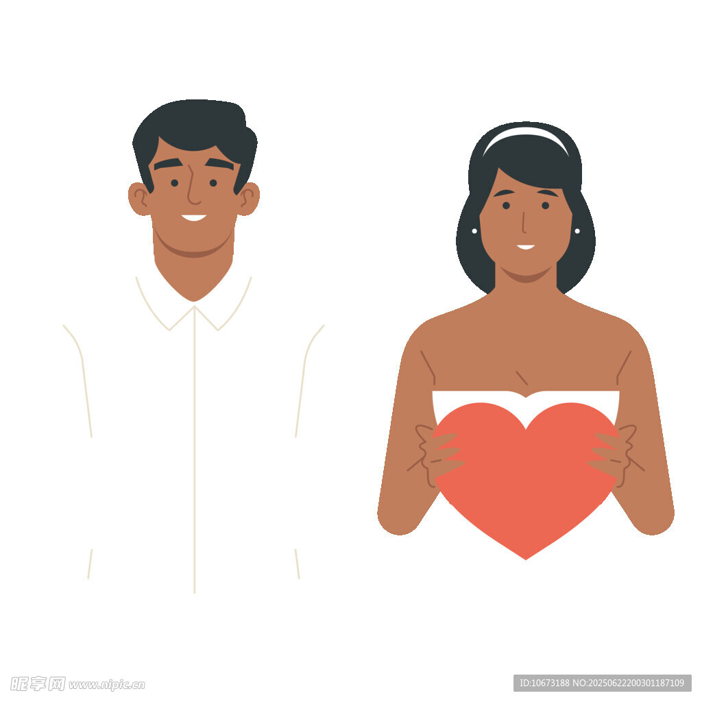 新婚夫妇手捧爱心