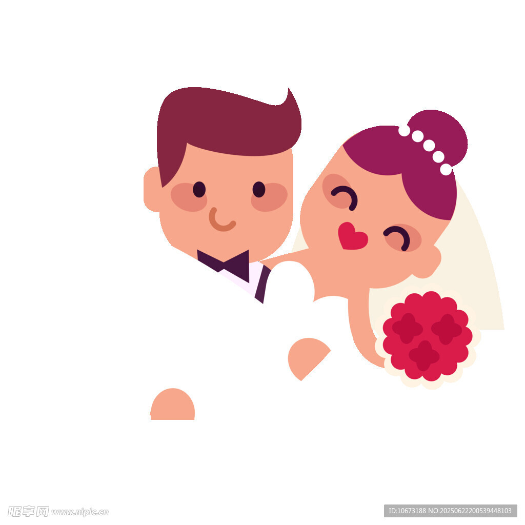 甜蜜新婚夫妇幸福相拥