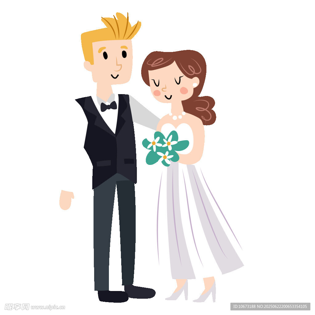 新婚夫妇插画