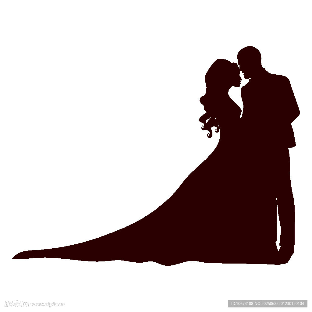 新婚夫妇浪漫剪影