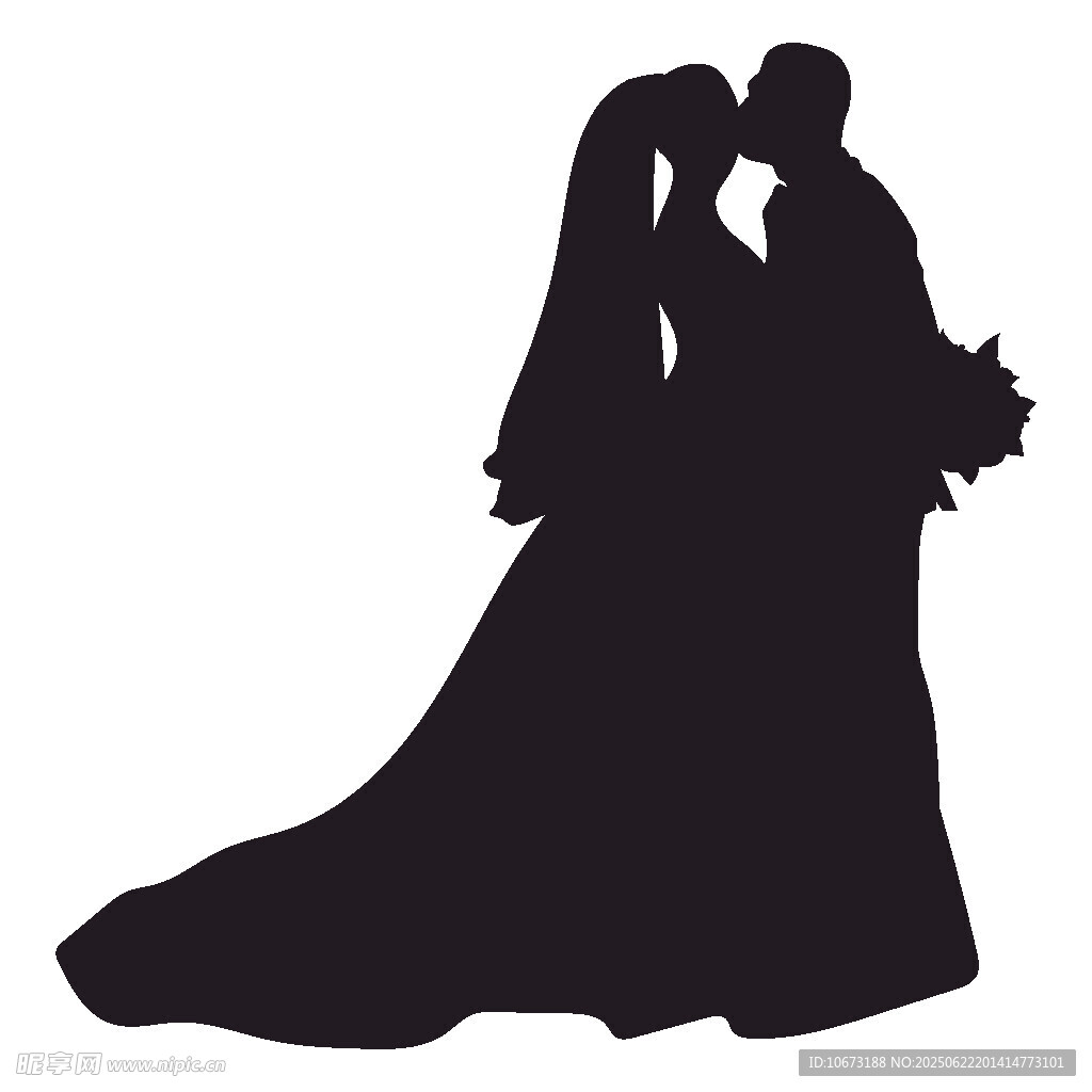 新婚夫妇浪漫剪影