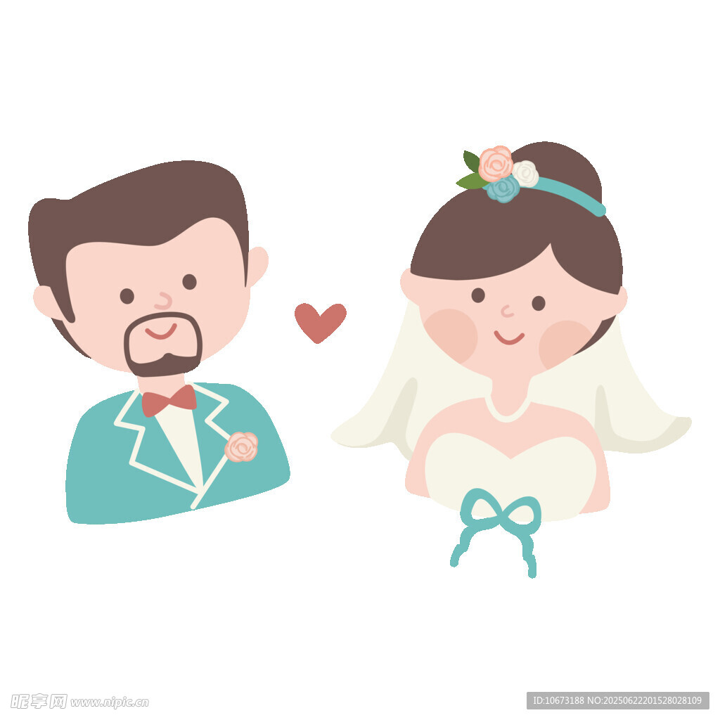 新婚夫妇甜蜜形象