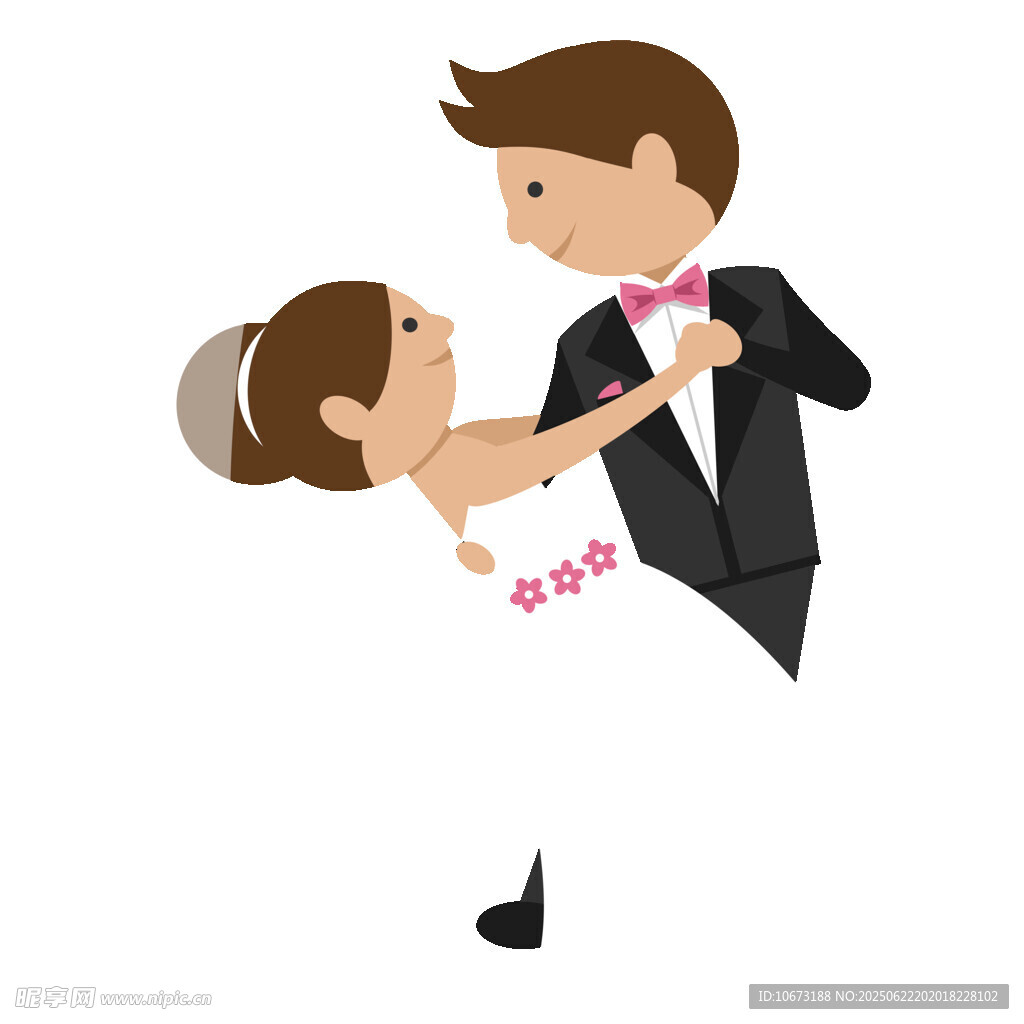 新婚夫妇优雅共舞