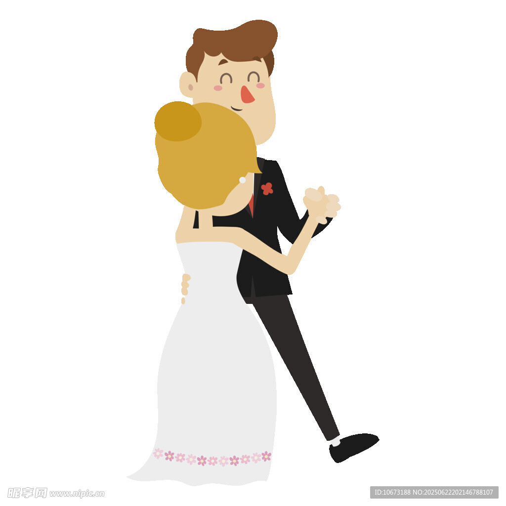 新婚夫妇优雅共舞