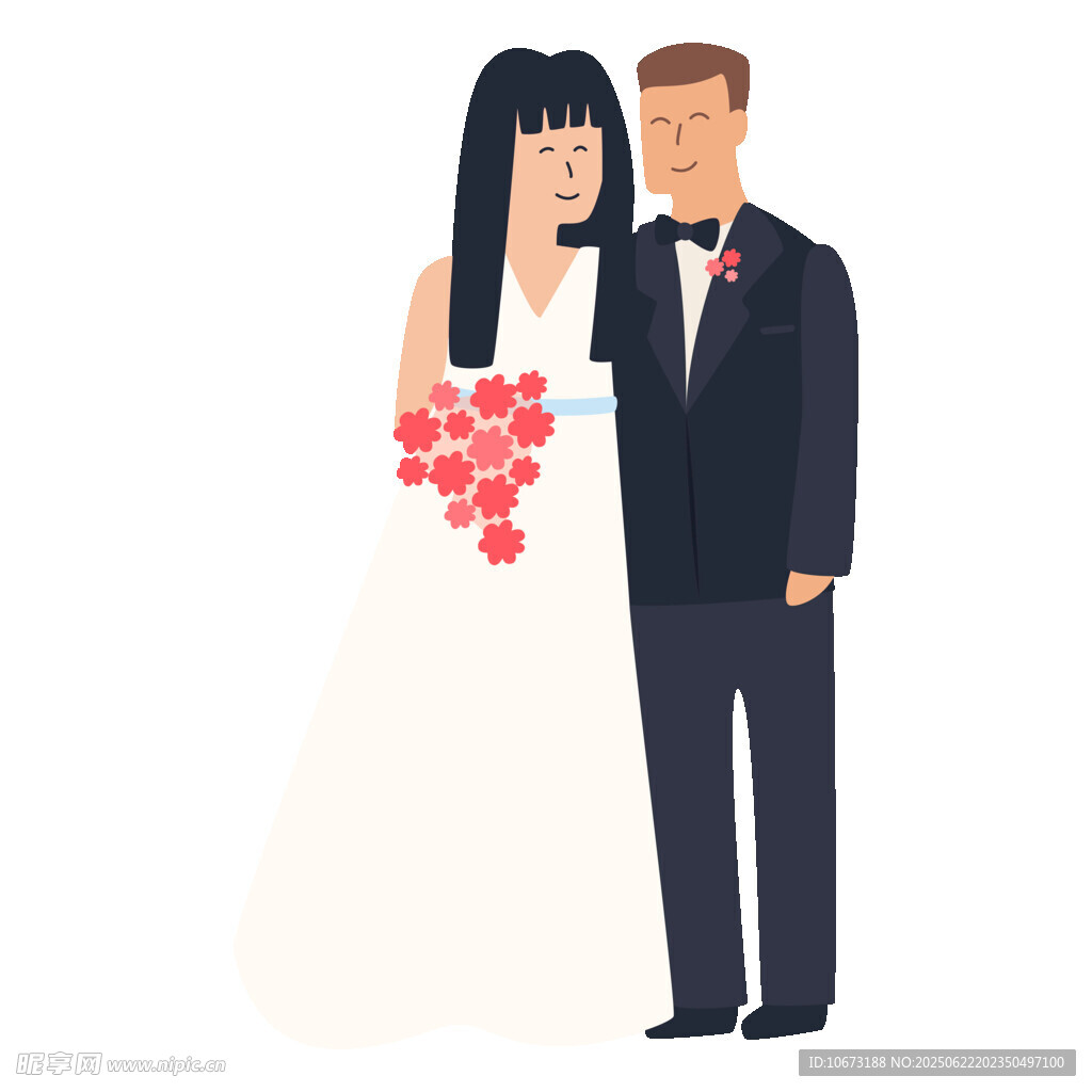 新婚夫妇甜蜜婚纱照