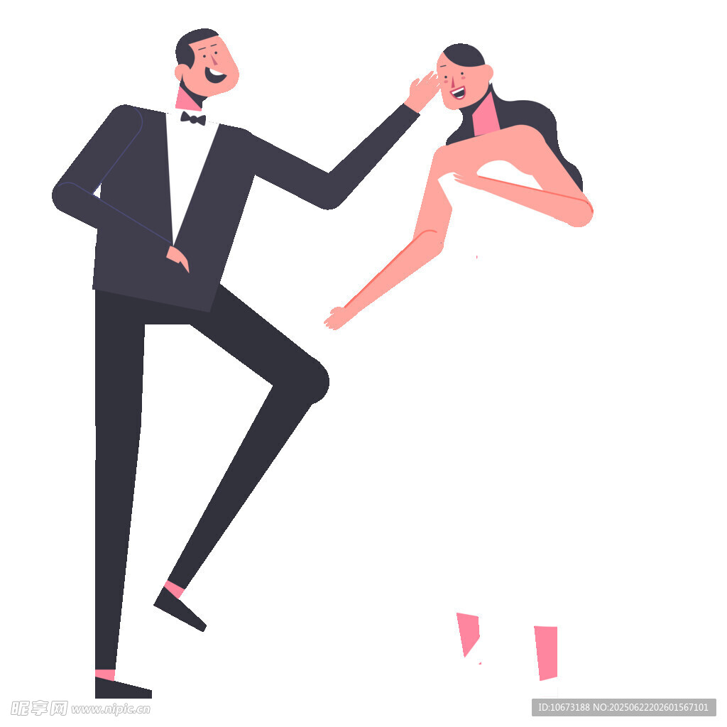 新婚夫妇浪漫共舞瞬间