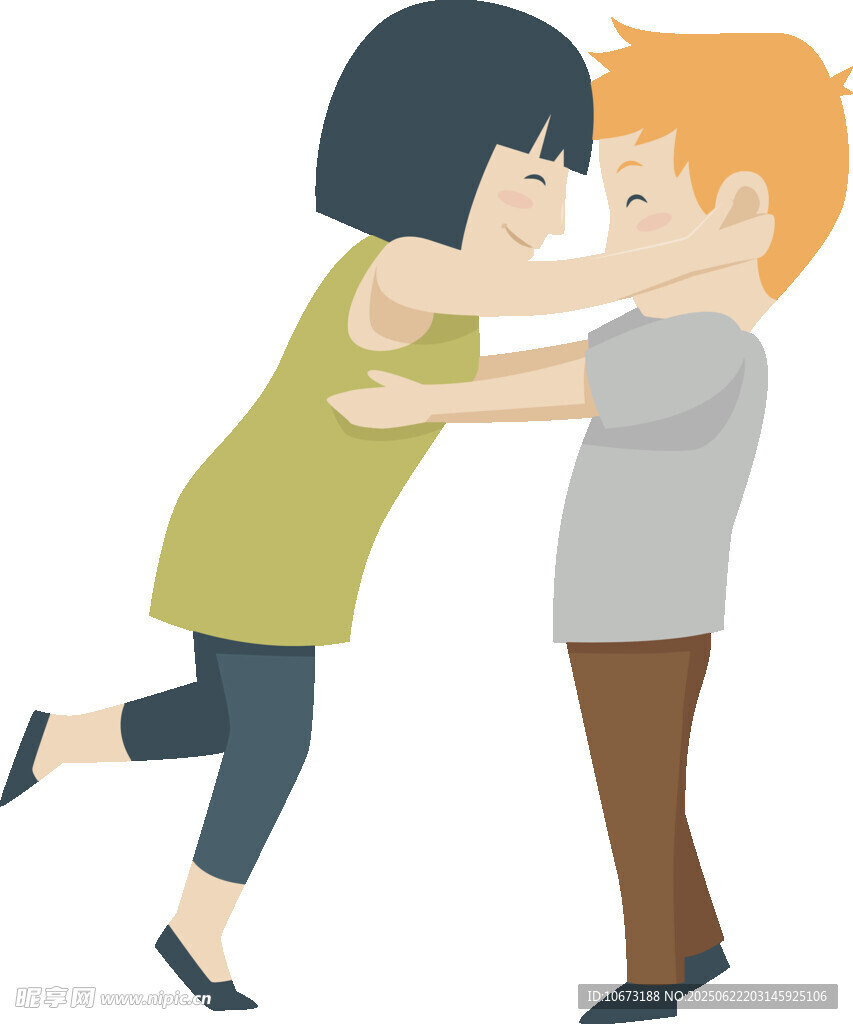情侣甜蜜拥抱瞬间
