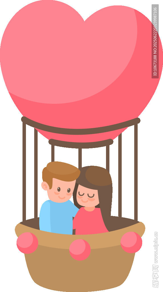 情侣乘爱心热气球浪漫之旅