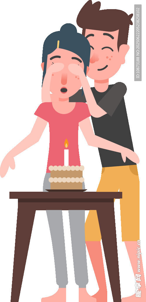 男孩为女孩庆祝生日