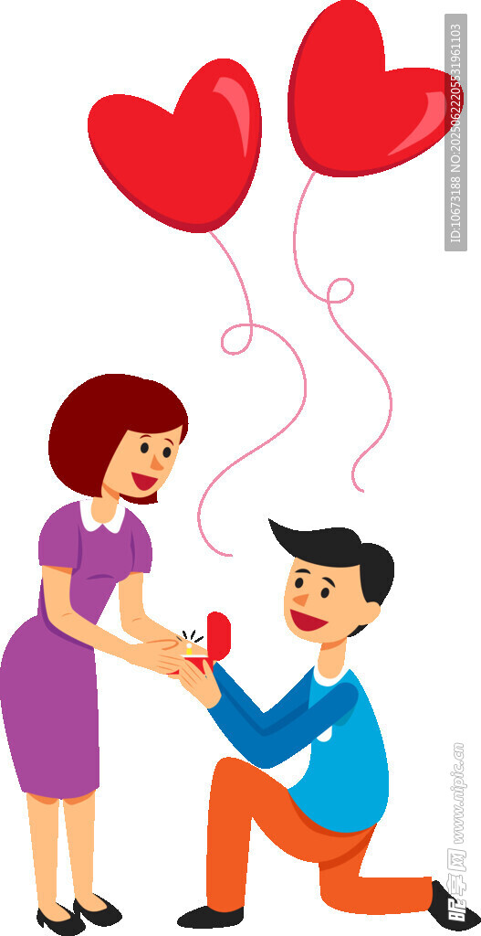 男子跪地向女子浪漫求婚