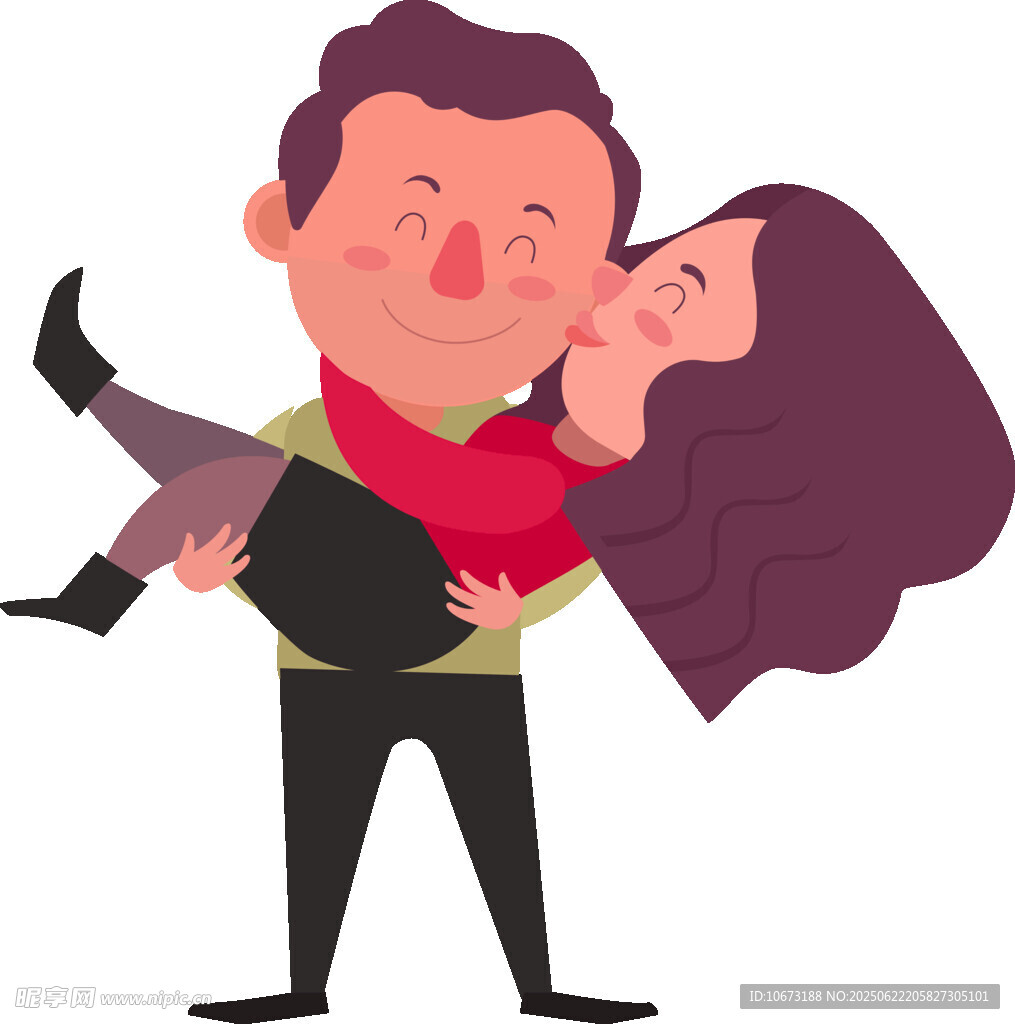 男子公主抱女子甜蜜瞬间