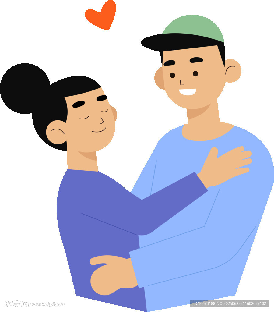 情侣温馨相拥