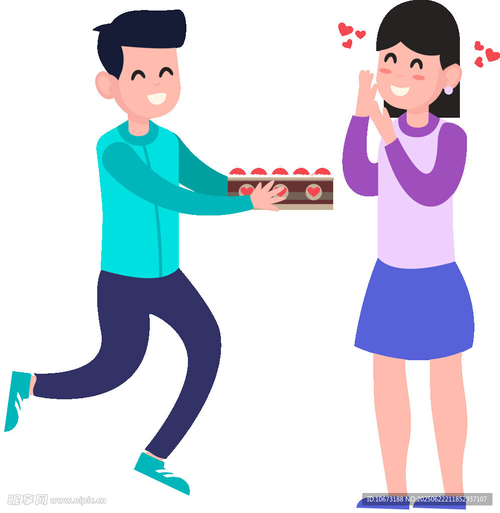 男生惊喜送女生蛋糕
