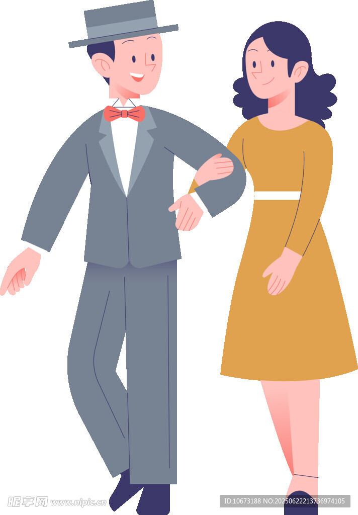 优雅男女共舞
