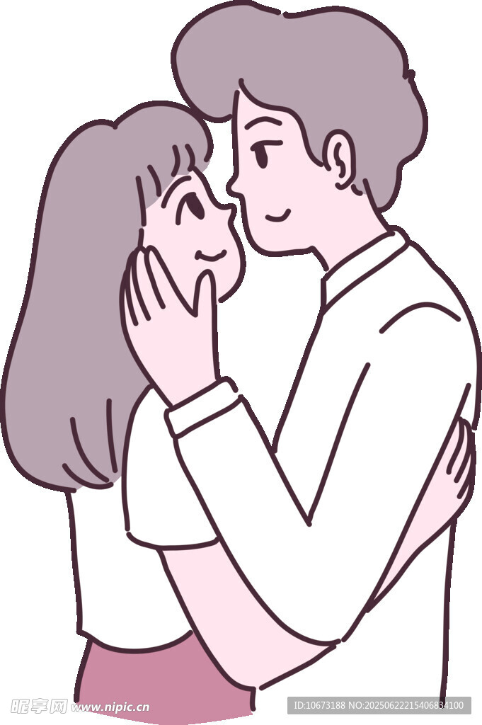 情侣甜蜜相拥