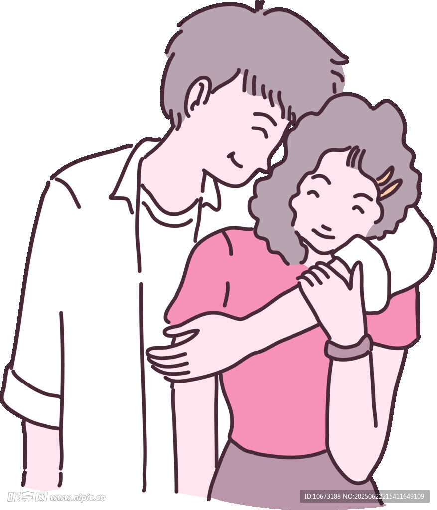 情侣温馨相拥
