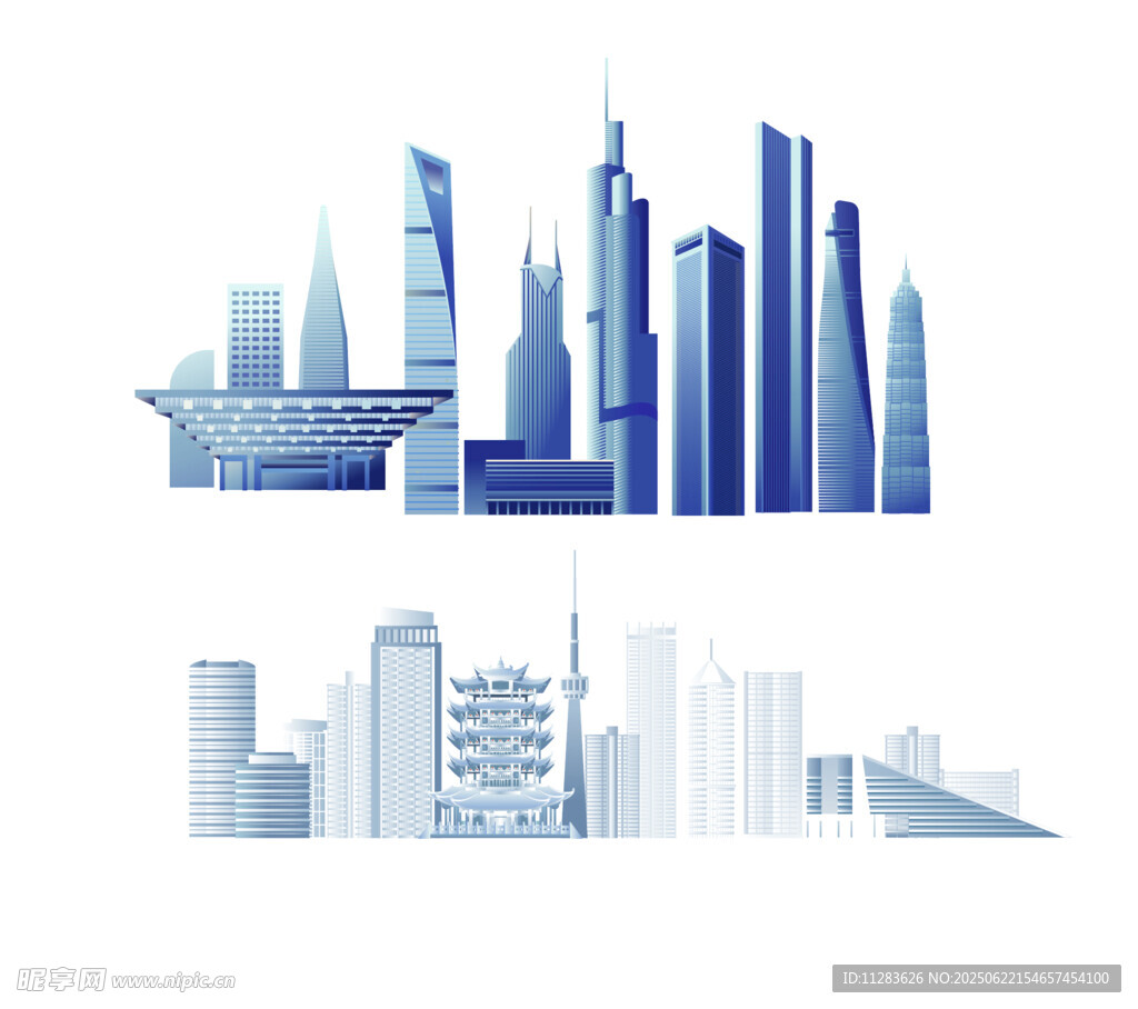 城市建筑插画