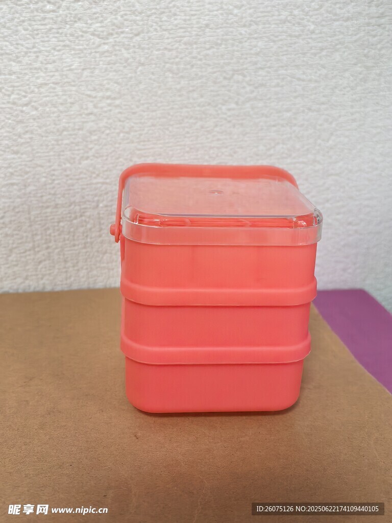 橙色多层透明收纳盒
