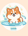 卡通柯基插图