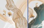 中式水墨风抽象山水画作