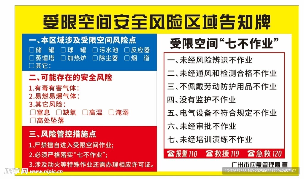 安全风险告知牌
