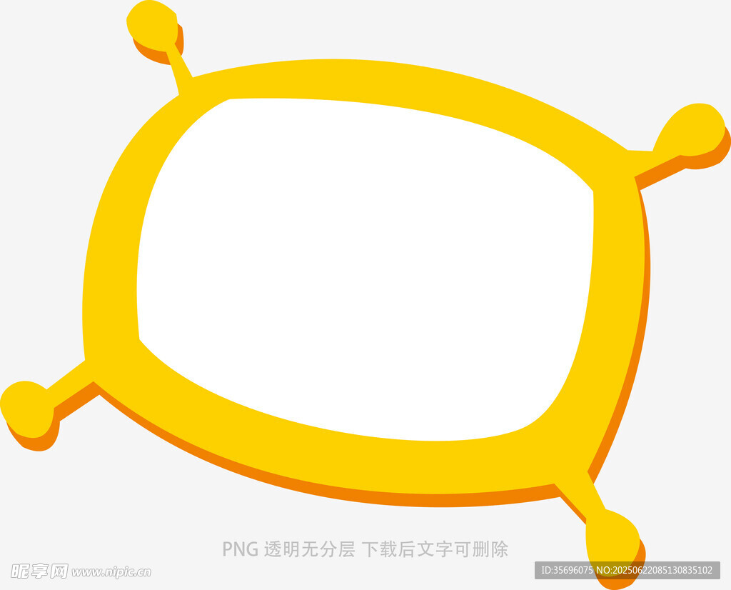 黄色卡通边框图案
