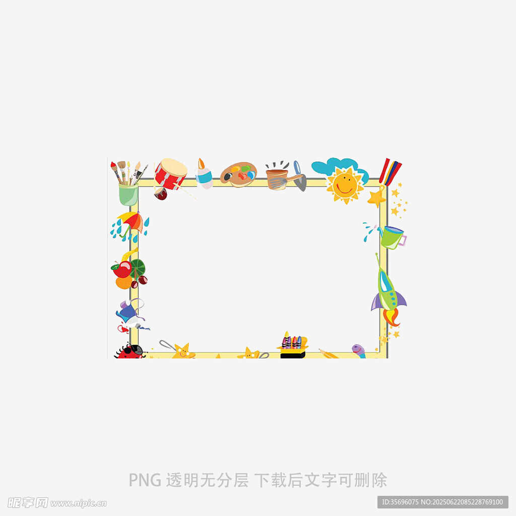 卡通动物装饰边框图案