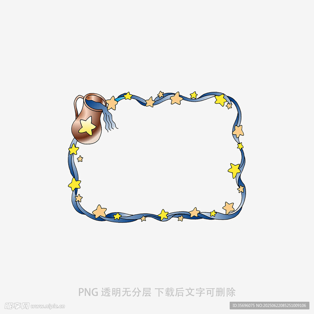 卡通花朵边框装饰图案