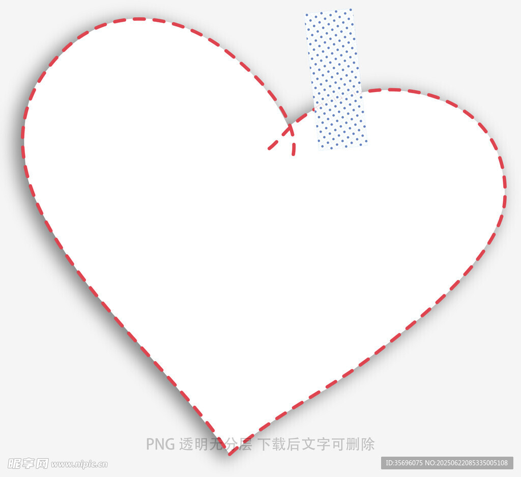 心形剪纸边框设计元素
