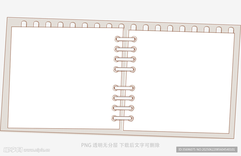 空白线圈笔记本封面