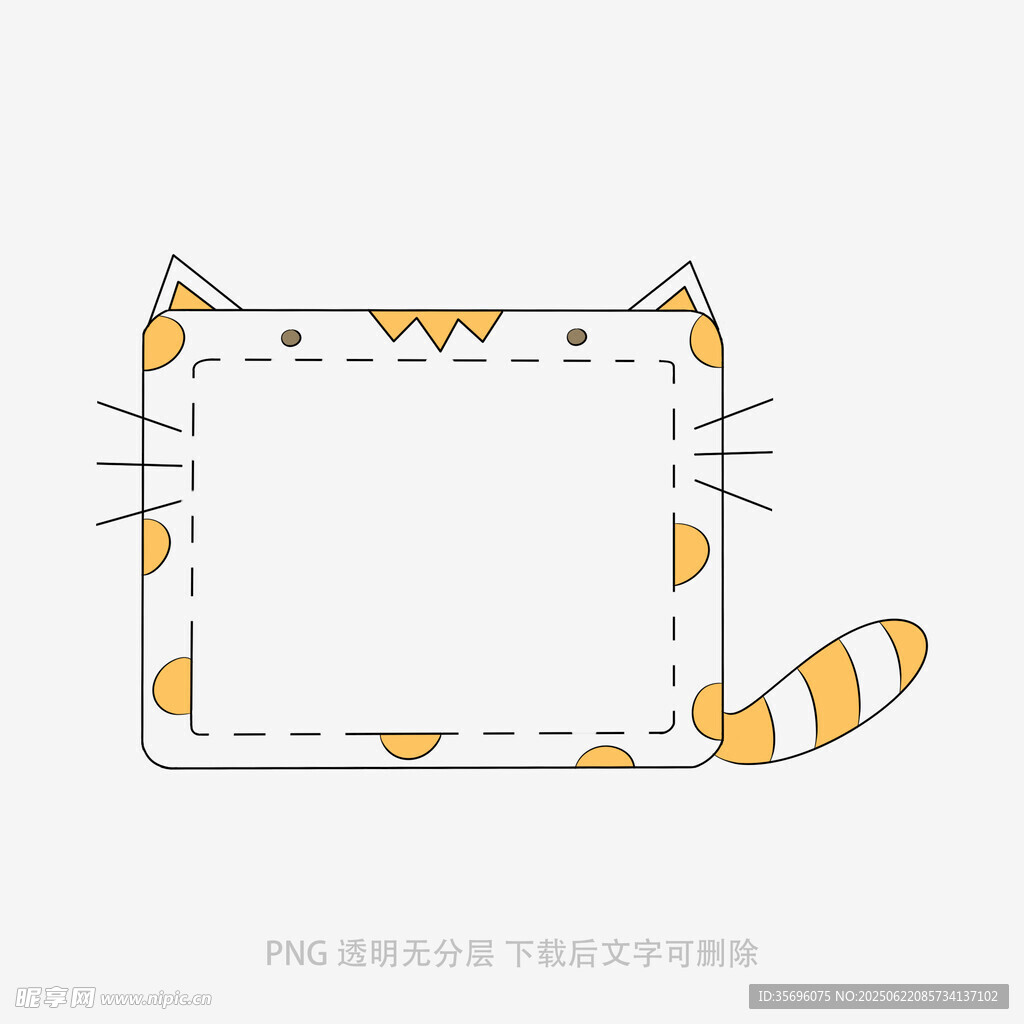 猫咪边框图案设计素材