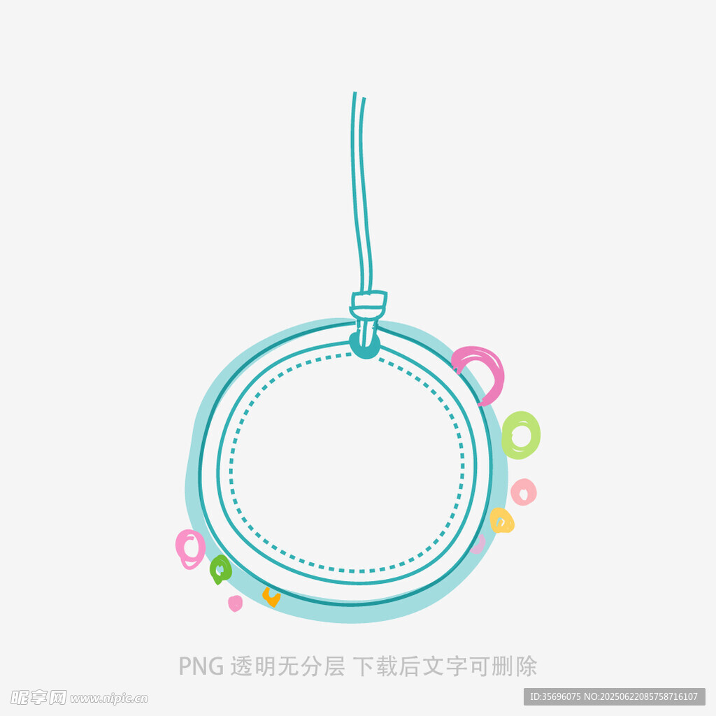 简约圆形挂饰图案设计
