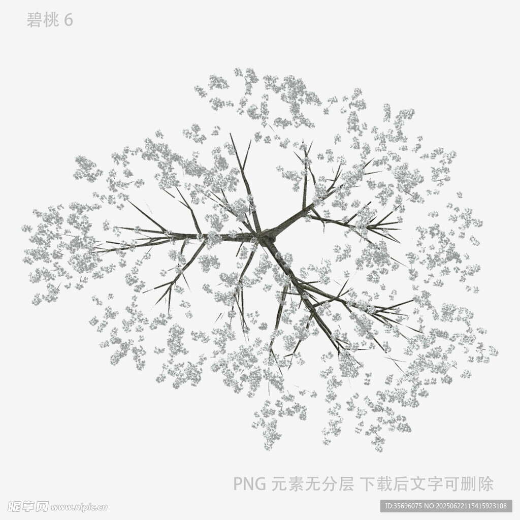 简约黑白树枝图案设计